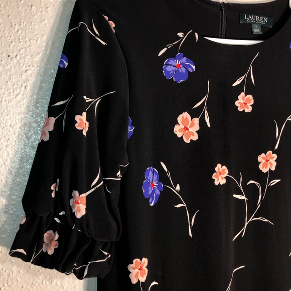 LAUREN RALPH LAUREN Size 4 Floral Lightly Worn,No Flaws,Pit 2 Pit 16.5”Length 37 - Picture 6 of 9